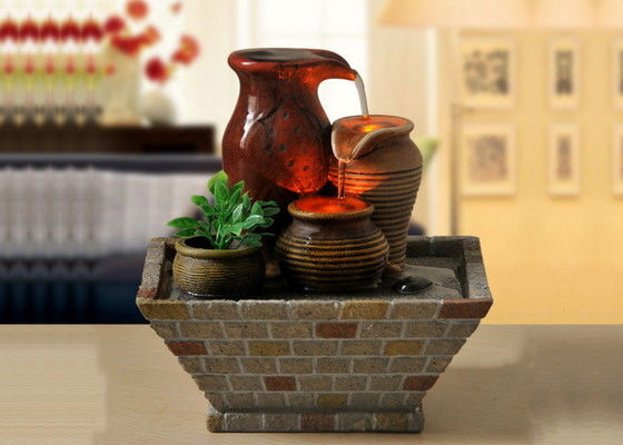 Chine Trois tasses classiques de style de maison d'intérieurs de la décoration TV de Cabinet de salon de fontaine d'eau nord-américaine avec la LED fournisseur