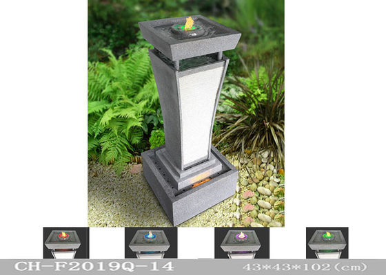 Chine Colonne menée colorée de rectangle de fontaine d'eau légère de grès fournisseur