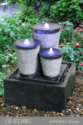 3 petites fontaines d'eau décoratives ovales fournisseur