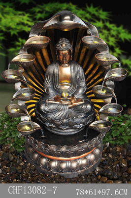 Multiful met en forme de tasse la caractéristique de l'eau de Bouddha de Cabinet de TV extérieure fournisseur