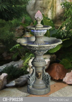 Fontaine d'eau extérieure de lion de deux rangées petite fournisseur
