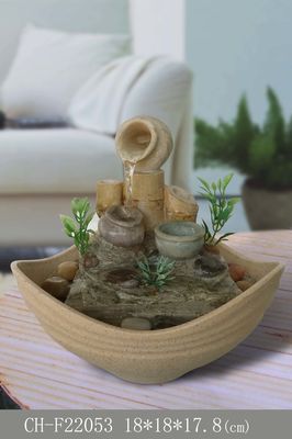 Le bambou met en forme de tasse les fontaines et les cascades d'intérieur fournisseur
