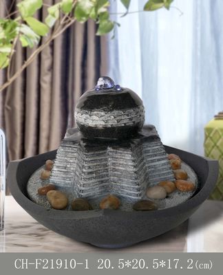 Décor d'intérieur allumé de fontaine d'eau de fortune de 7 pouces fournisseur