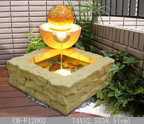 Fontaine de jardin de brique de grès d'hémisphères de graphite fournisseur