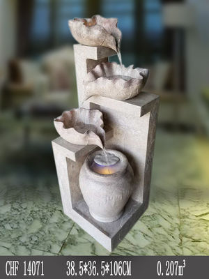Caractéristique extérieure de jardin de cascade de trois Lotus fournisseur