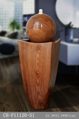 Fontaine d'eau en bois d'effet de rotin d'ellipse de luxe légère fournisseur