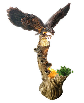 Fontaines d'eau extérieures animales de rotation d'Eagle de boule fournisseur