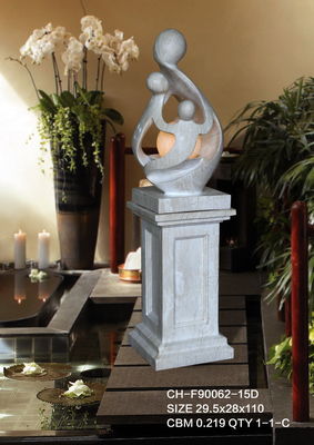 Fontaines d'eau de pierre de fonte de couples de Polyresin de 43 pouces fournisseur