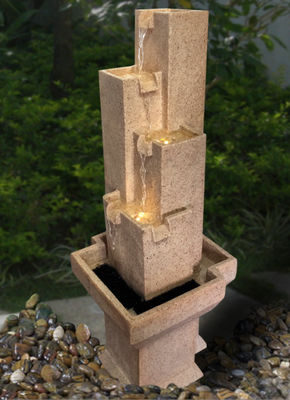 Fontaine d'eau de luxe légère de grès de décor de jardin fournisseur