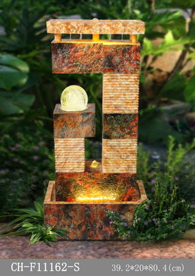 Fontaine de cascade de pierre d'ornement allumée 32 par pouces fournisseur