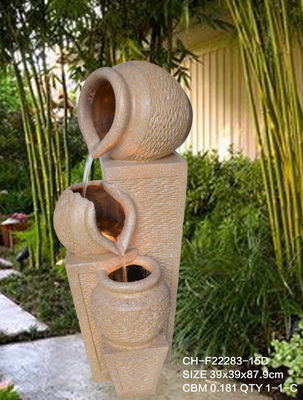 Fontaines d'eau décoratives de Polyresin de pots de 39 pouces fournisseur