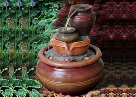 Fontaines d'eau extérieures allumées par décor de jardin fournisseur
