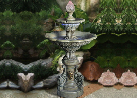 Fontaine d'eau extérieure de lion de deux rangées petite fournisseur