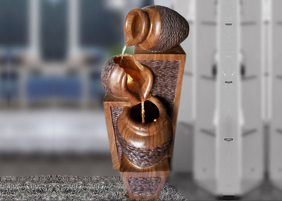 Chauffez la fontaine d'eau menée de jardin de Polyresin de pots fournisseur
