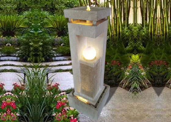Fontaine en bois de jardin de rotin de boule d'effet léger de marbre fournisseur