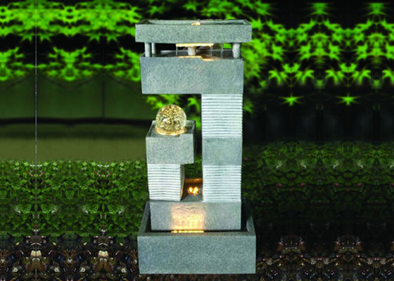 Fontaine de cascade de pierre d'ornement allumée 32 par pouces fournisseur