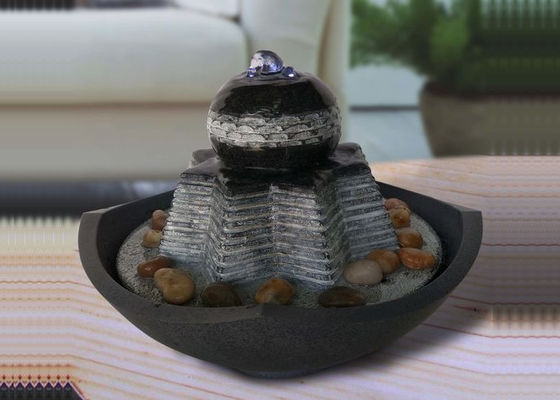 Décor d'intérieur allumé de fontaine d'eau de fortune de 7 pouces fournisseur