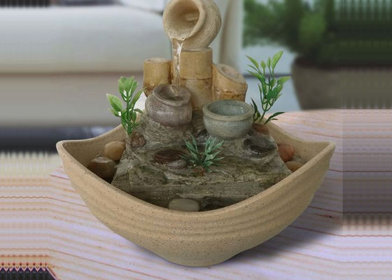 Le bambou met en forme de tasse les fontaines et les cascades d'intérieur fournisseur