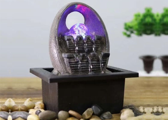 Fontaine d'eau allumée par contemporain de boule en verre fournisseur