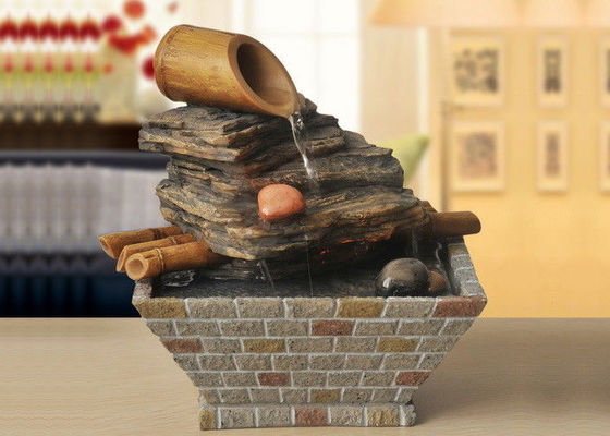 Montagne avec la fontaine d'eau nord-américaine classique en bambou de salon de décoration d'intérieurs de maison de style avec la LED fournisseur